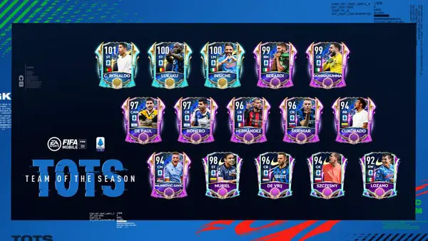 FIFA Mobile 21 Serie A TOTS Players