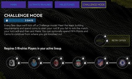 FIFA Mobile 21 Rivalries Challenge Mode