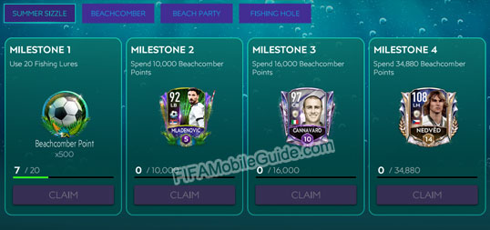 FIFA Mobile 21 Summer Celebration Milestones