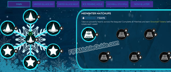 FIFA Mobile 21 Preseason Freeze Snowflake Skill Games and Star Games