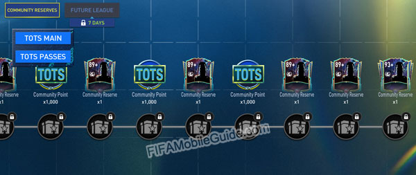 FIFA Mobile 22 TOTS Reserves Milestones