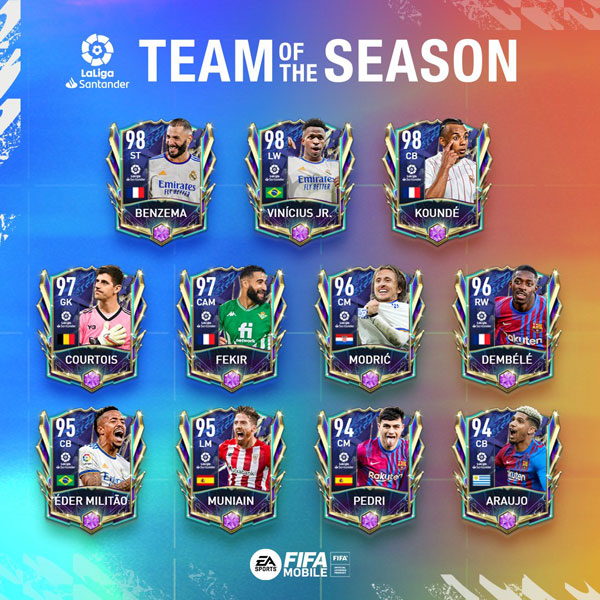 FIFA Mobile 22 LaLiga Santander TOTS Players 