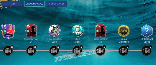 FIFA Mobile 22: Tropical Tour Breaking Waves Milestones