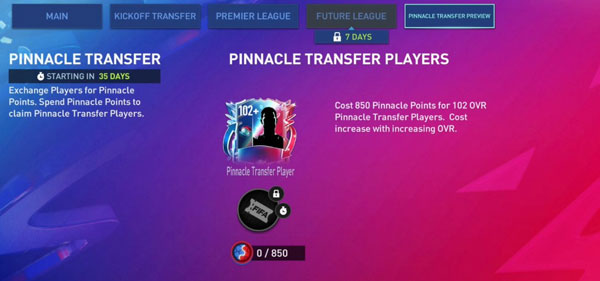 FIFA Mobile Kickoff Rivalries Pinacle Transfer