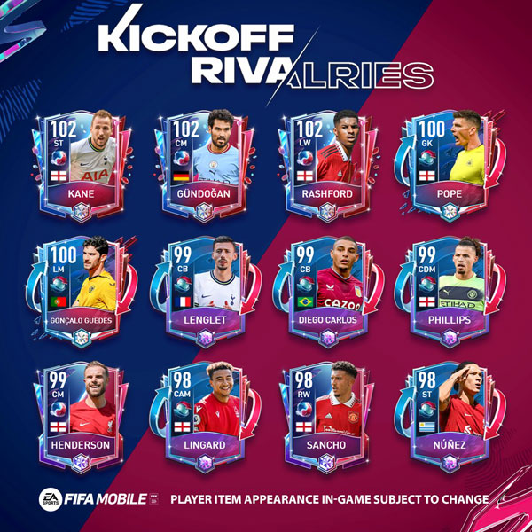 FIFA Mobile Kickoff Rivalries Players