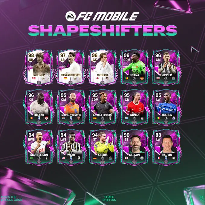 EA Sports FC Mobile 24: Shapeshifters Players