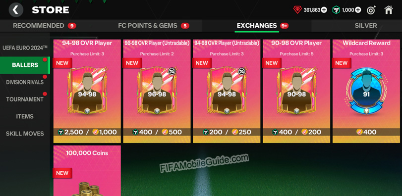 EA Sports FC Mobile 24: Sunshine Ballers Exchange Rewards