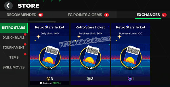 EA Sports FC Mobile 24: Retro Stars Tickets Exchange