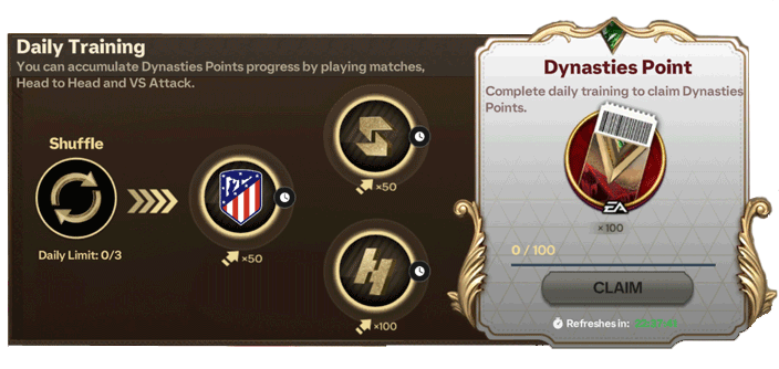 EA Sports FC Mobile 24: Dynasties Daily Training