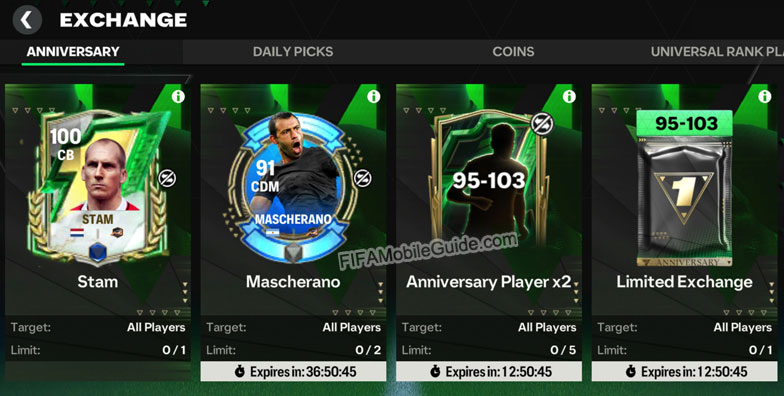 EA Sports FC Mobile 25: Anniversary Exchange