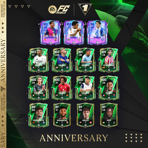 EA Sports FC Mobile 25 Anniversary Players