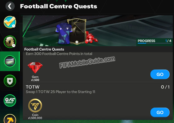 EA Sports FC Mobile 25: Football Centre Quests