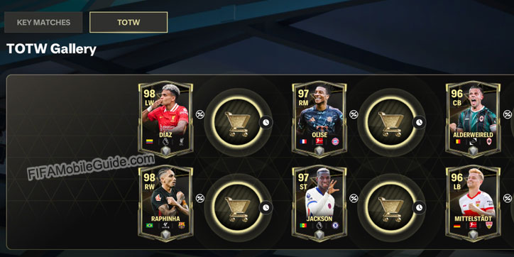 EA Sports FC Mobile 25: Football Centre TOTW Gallery