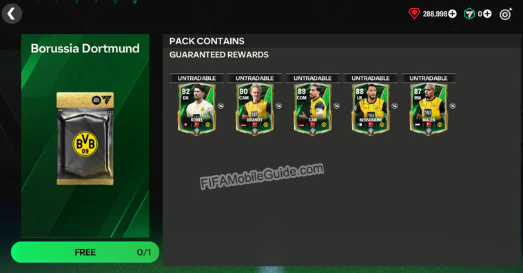 EA Sports FC Mobile 25 For the Club: Borussia Dortmund pack