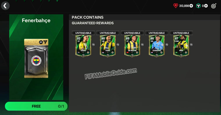 FC Mobile 25 For the Club: Fenerbahce SK pack