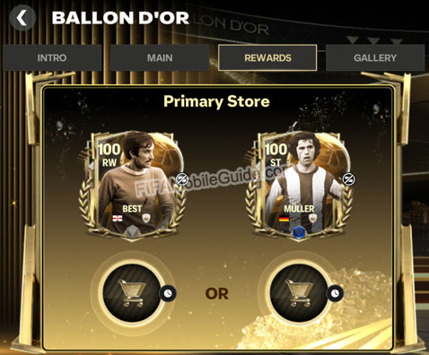 EA Sports FC Mobile 25: Ballon d'Or Primary Store Rewards