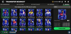 EA Sports FC Mobile 25 UCL League Phase Market Prices