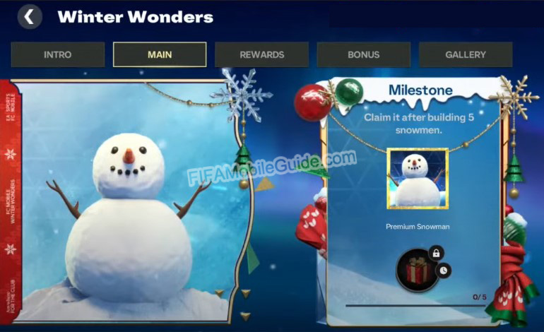 FC Mobile 25: Winter Wonders Build Snowmen