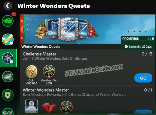 FC Mobile 25: Winter Wonders Quests