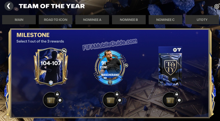 FC Mobile 25: TOTY Honourable Mentions Milestone Rewards