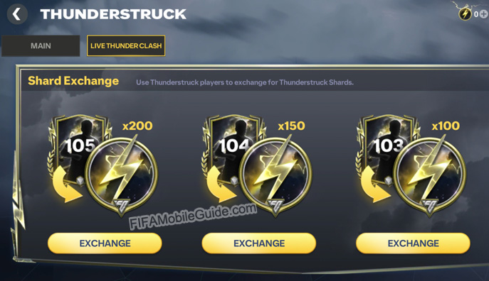 EA Sports FC Mobile 25: Thunderstruck Shards Exchange