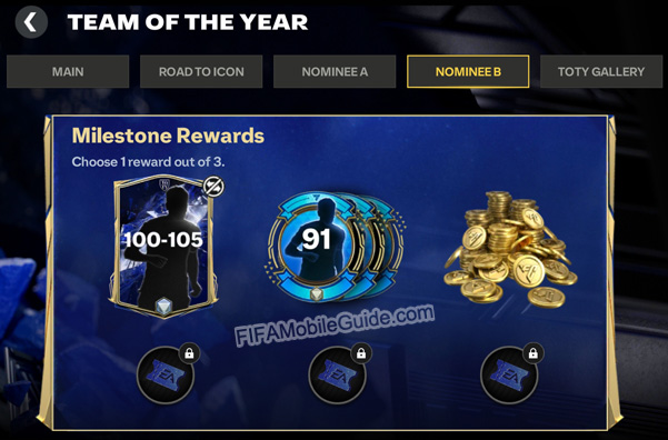 EA Sports FC Mobile 25: TOTY Nominee B Milestone Rewards