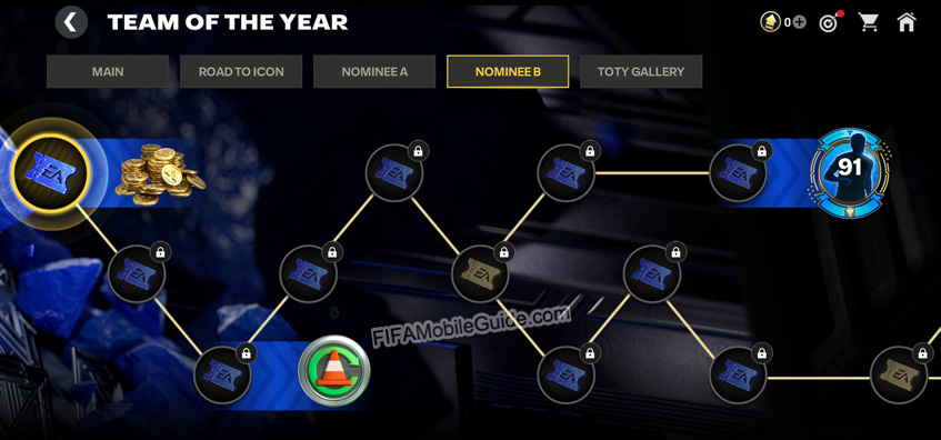 EA Sports FC Mobile 25: TOTY Nominee B Reward Path