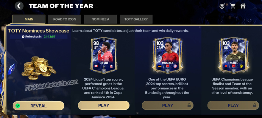 EA Sports FC Mobile 25: TOTY Nominees Showcase