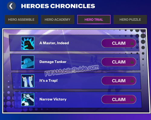 Hero Trial Achievements