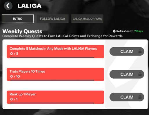 FC Mobile 25: LALIGA Weekly Quests